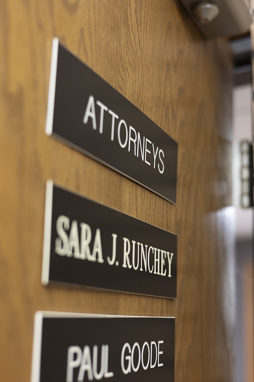 runchey, louwagie & wellman, door nameplates runchey, louwagie & wellman, door nameplates